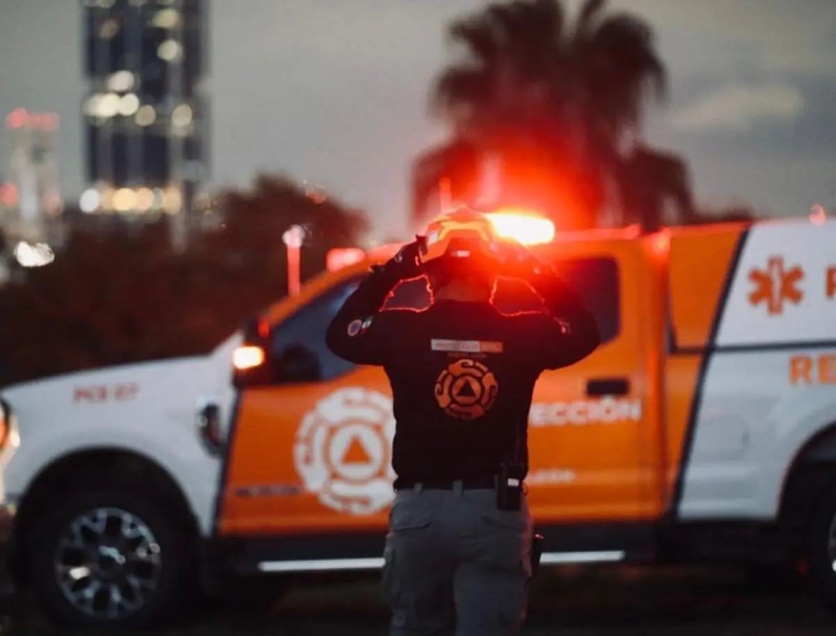 Las autoridades locales de emergencia atendieron rápidamente la situación. Foto: Protección Civil de Nuevo León.