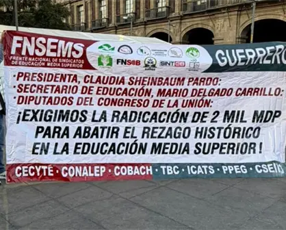 VIDEO | Marcha docente avanza al Congreso: exigen aumento de 2 mil millones para educación media superior en CDMX