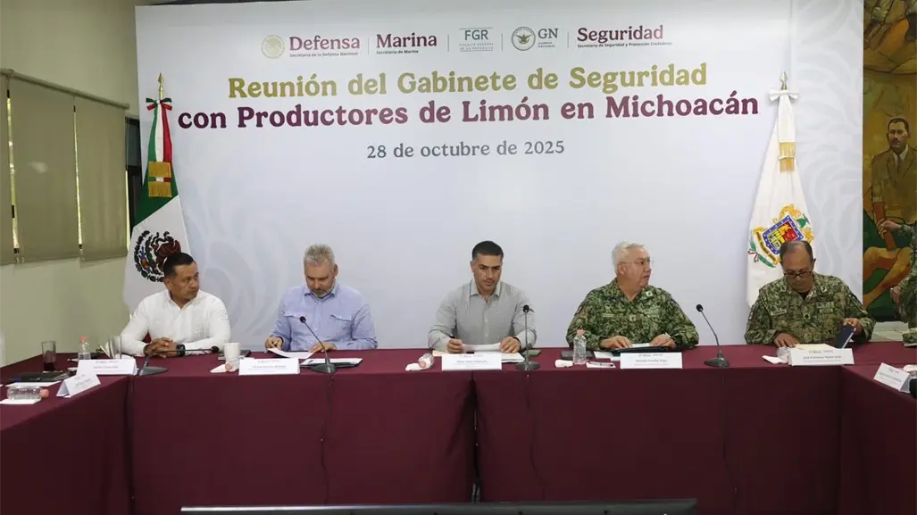 Omar García Harfuch se reúne con limoneros de Michoacán; promete cero impunidad en homicidio de Bernardo Bravo
