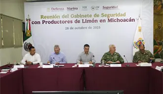 Omar García Harfuch se reúne con limoneros de Michoacán; promete cero impunidad en homicidio de Bernardo Bravo