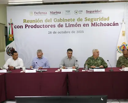 Omar García Harfuch se reúne con limoneros de Michoacán; promete cero impunidad en homicidio de Bernardo Bravo