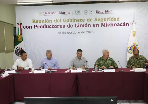 Omar García Harfuch se reúne con limoneros de Michoacán; promete cero impunidad en homicidio de Bernardo Bravo