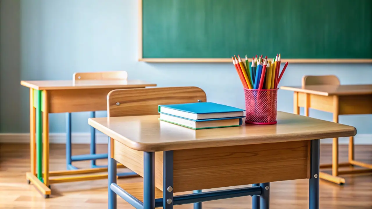 Salón de clases vacío por puente vacacional en Edomex.  Foto: Freepik