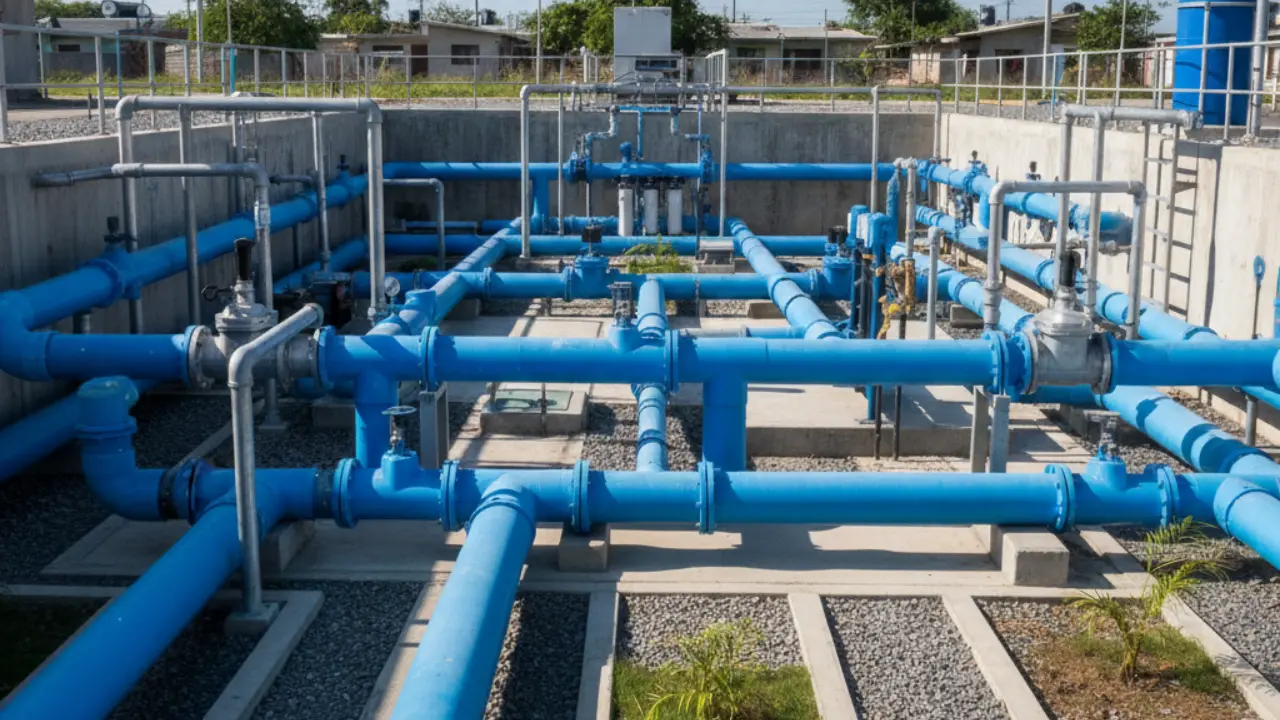 Tuberías de agua potable para comunidad | Foto: Gemini IA