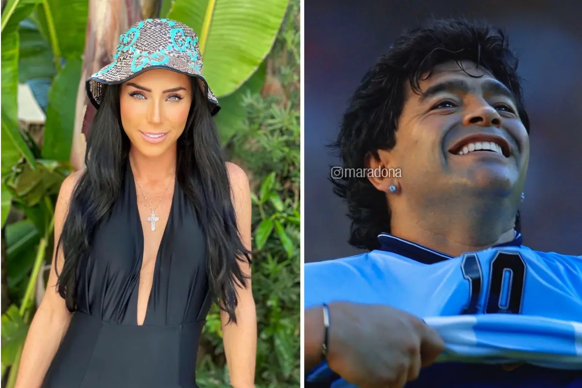 El día que Inés Gómez Mont conoció al astro argentino Diego Armando Maradona, quienes la acompañaron a ese encuentro, sus hijos.