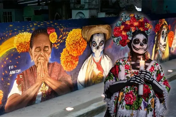 Murales del Pixan Graf se iluminan en el cementerio de Kanasín durante la celebración del Janal Pixan 2025 Murales del Pixan Graf se iluminan en el cementerio de Kanasín durante la celebración del Janal Pixan 2025