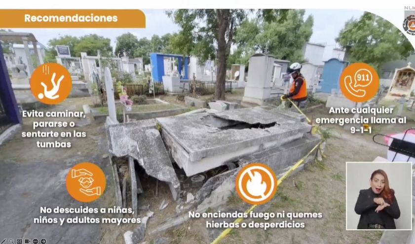 ¿Qué recomendaciones lanzan las autoridades al visitar un panteón en Nuevo León?
