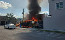 Incendio en taller mecánico de Guadalupe