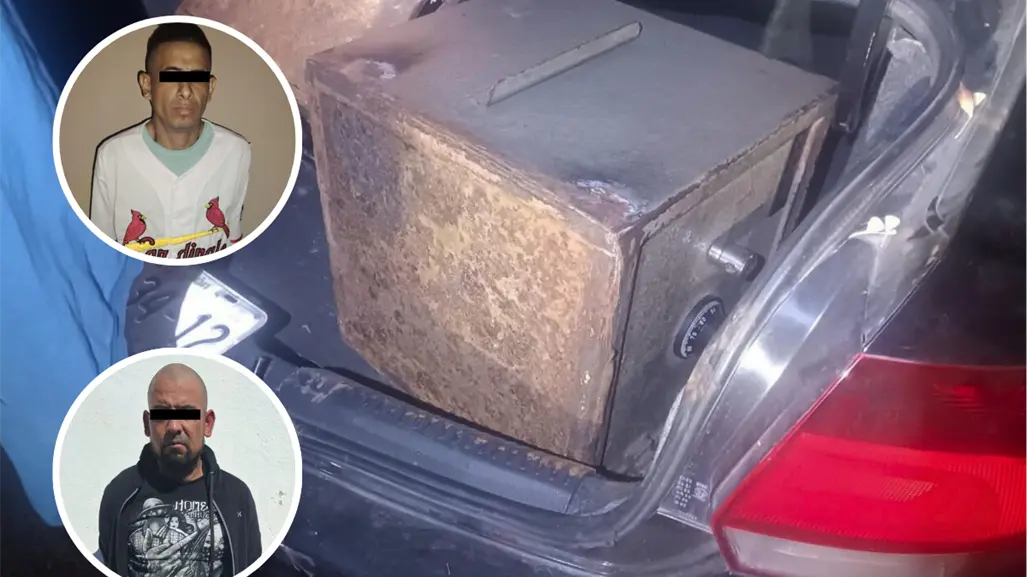 Detienen a dos hombres en Apodaca por robo de cajas fuertes