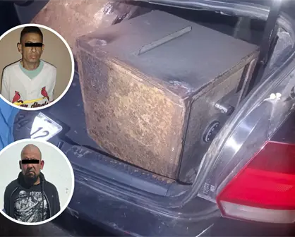 Detienen a dos hombres en Apodaca por robo de cajas fuertes