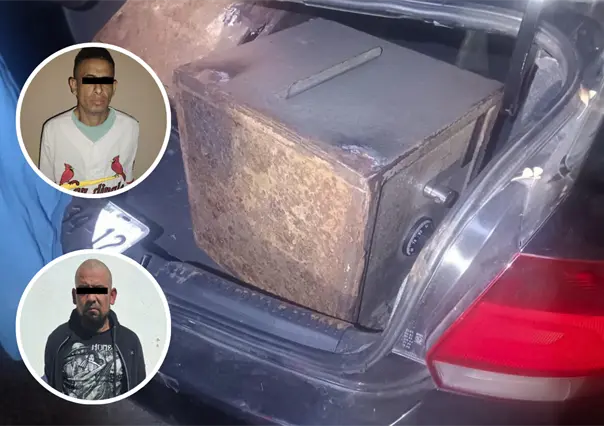 Detienen a dos hombres en Apodaca por robo de cajas fuertes