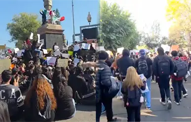 Estudiantes de Uruapan protestan por el homicidio de Carlos Manzo