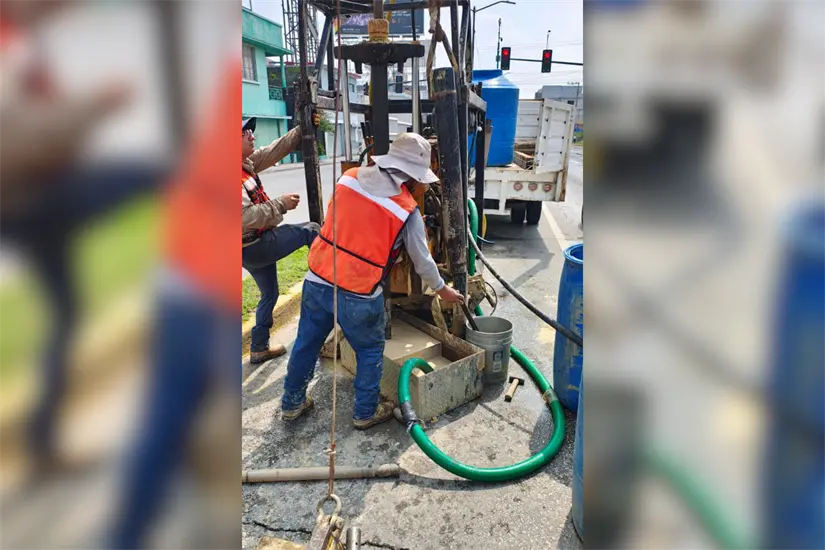 imagen recuadro Estudios de dinámica de suelos donde se ubicarán las vías exclusivas del Metrobús. Foto: Carlos García