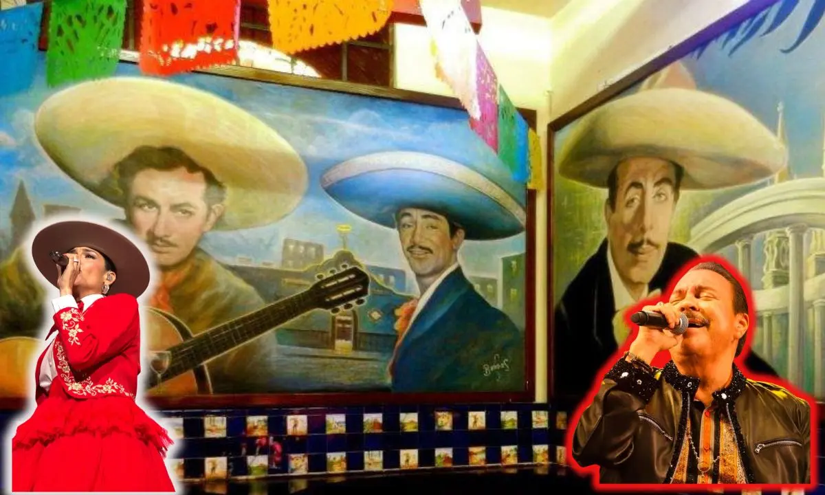 Salón Tenampa, Natalia Jiménez cantando, Julio Preciado cantando.  Foto: Facebook (Salón Tenampa) | Facebook (Natalia Jimenez) | IG (juliopreciado_oficial) | Canva