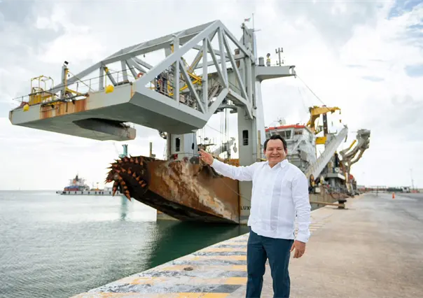 Continúan trabajos de dragado en el Puerto de Altura de Progreso pese a amparo en Yucatán