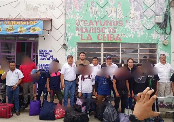 Niños rescatados en Sinaloa regresan a su comunidad en Chiapas