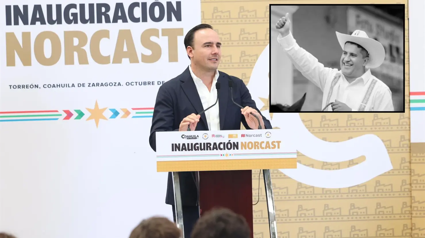 El gobernador Manolo Jiménez lamentó el asesinato del alcalde Carlos Manzo. (Fotografía: Manolo Jiménez | Carlos Manzo)