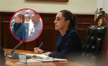 Hombre acosa a Claudia Sheinbaum afuera de Palacio Nacional