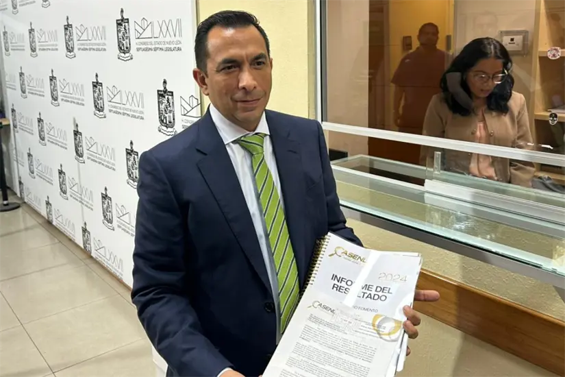 La Auditoría Superior del Estado de Nuevo León presentó el informe de resultados de la cuenta pública 2024 el 3 de noviembre. Foto: Diego Ovalle
