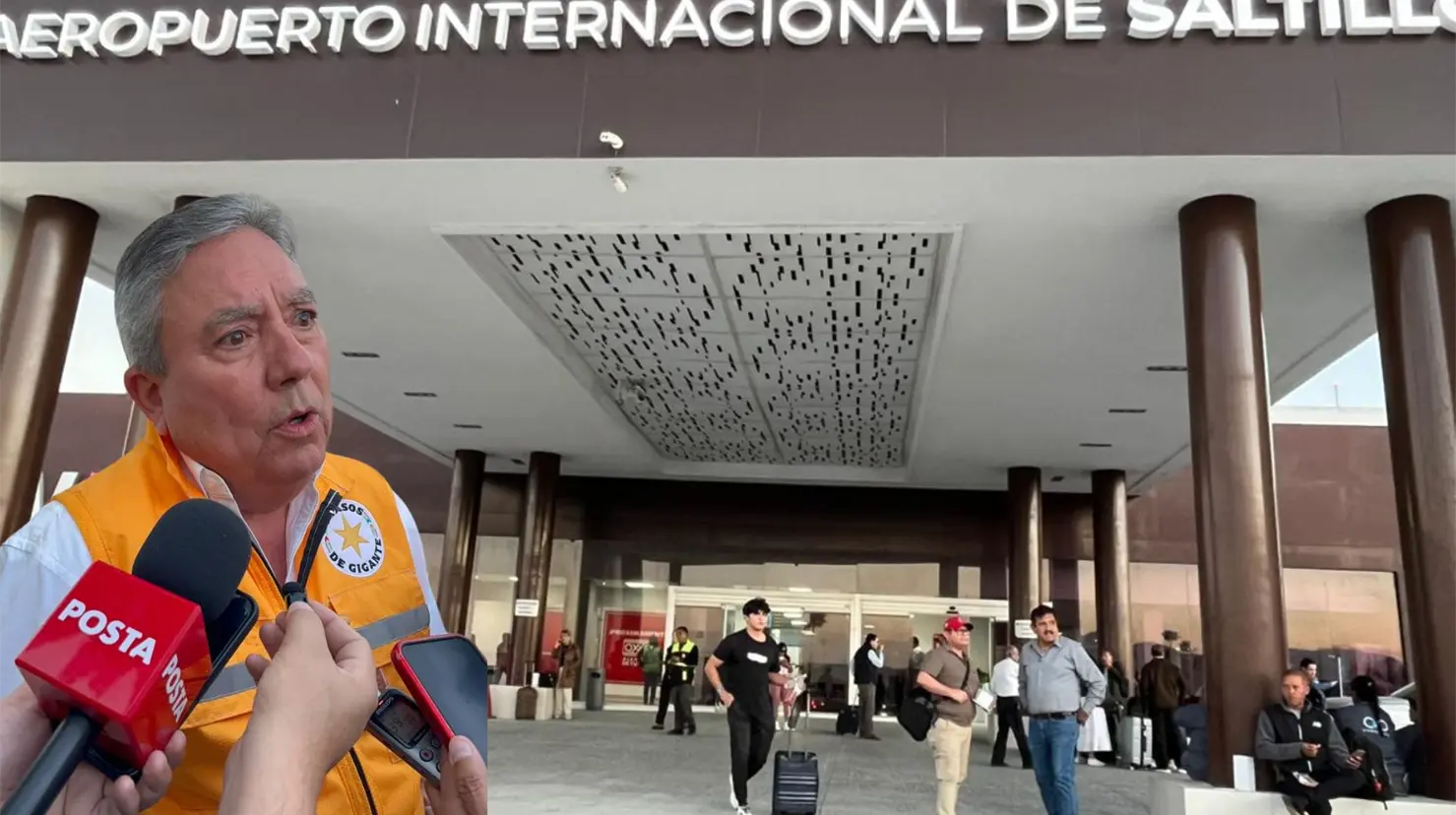 El director del Servicio Estatal Aeroportuario, Óscar Pérez Benavides, habló sobre las plataformas de transporte. (Fotografías: Leslie Delgado)