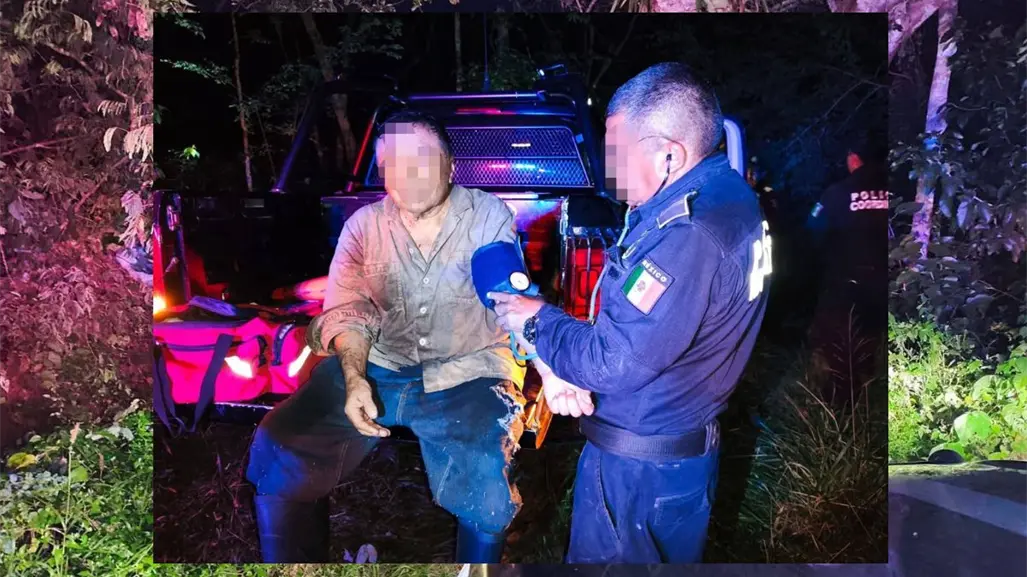 Rescate exitoso de una persona de 70 años de edad en la localidad de Kikil, Yucatán, tras horas extraviado