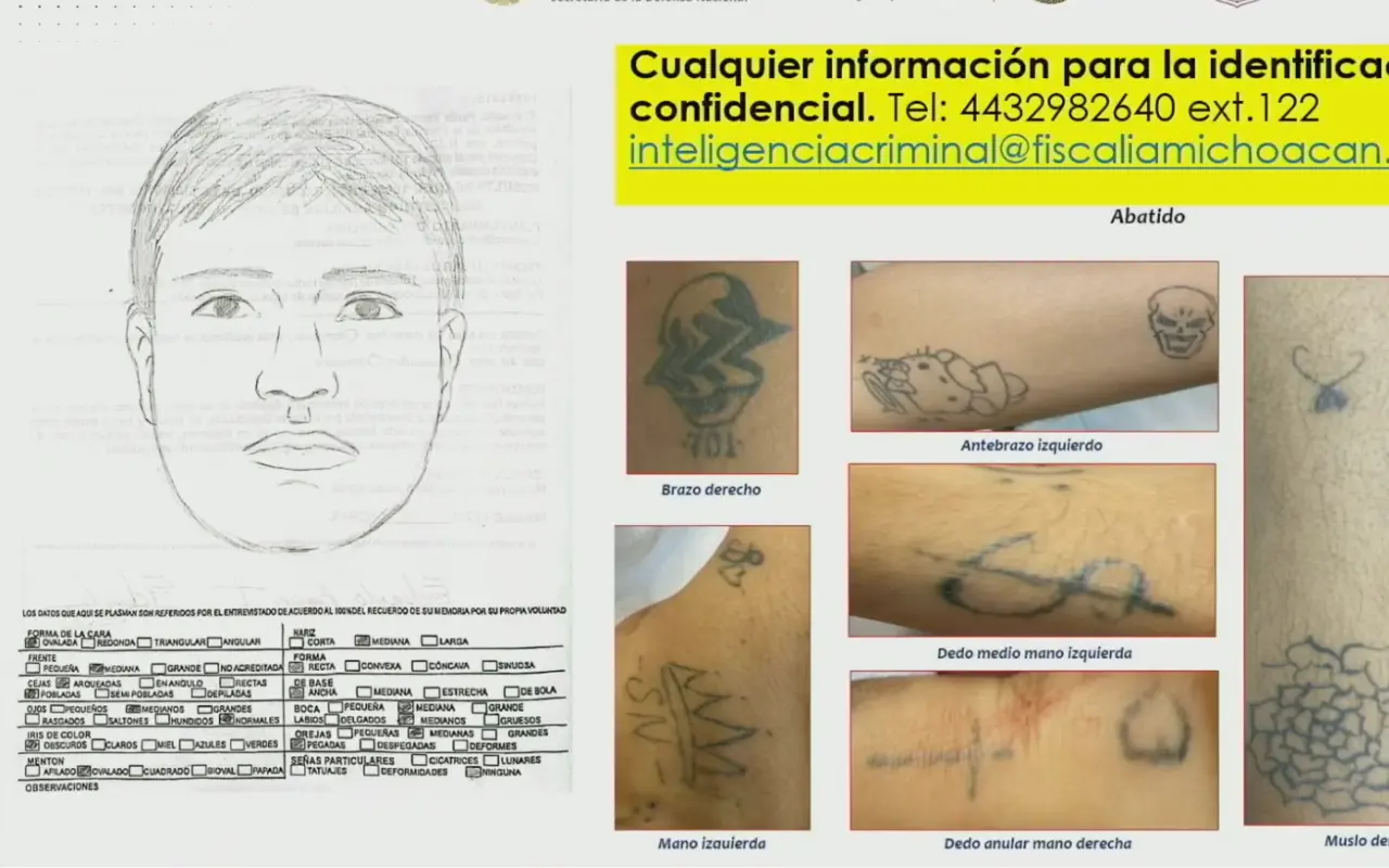 Retrato hablado del agresor de Carlos Manzo. Captura de pantalla: Facebook (Alfredo Ramírez Bedolla)