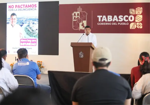 Javier May anuncia instalación del "Escudo Olmeca" contra el crimen en Tabasco