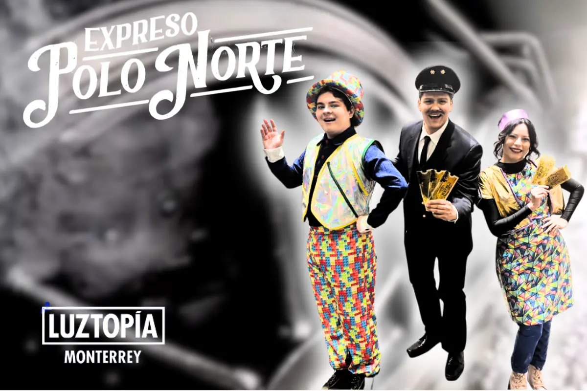 La llegada de Luztopía 2025 transforma Parque Fundidora en un encantador viaje al Expreso Polo Norte lleno de ilusión. Foto: Canva