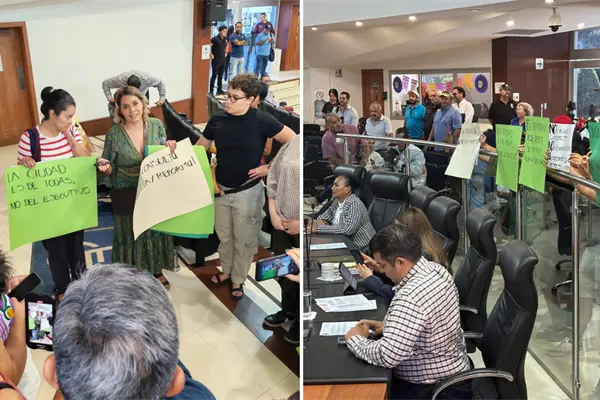 En vivo | Ciudadanos protestan en el Congreso de Baja California Sur por reforma urbana En vivo | Ciudadanos protestan en el Congreso de Baja California Sur por reforma urbana