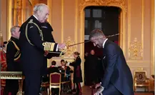 David Beckham es nombrado caballero por el Rey Carlos III en Windsor David Beckham es nombrado caballero por el Rey Carlos III en Windsor