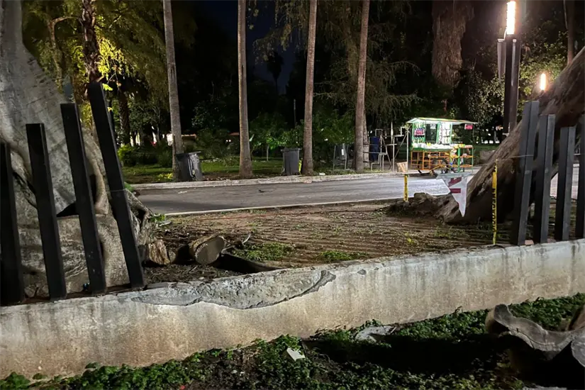 Área perimetral rota | Foto: Perla Herrera