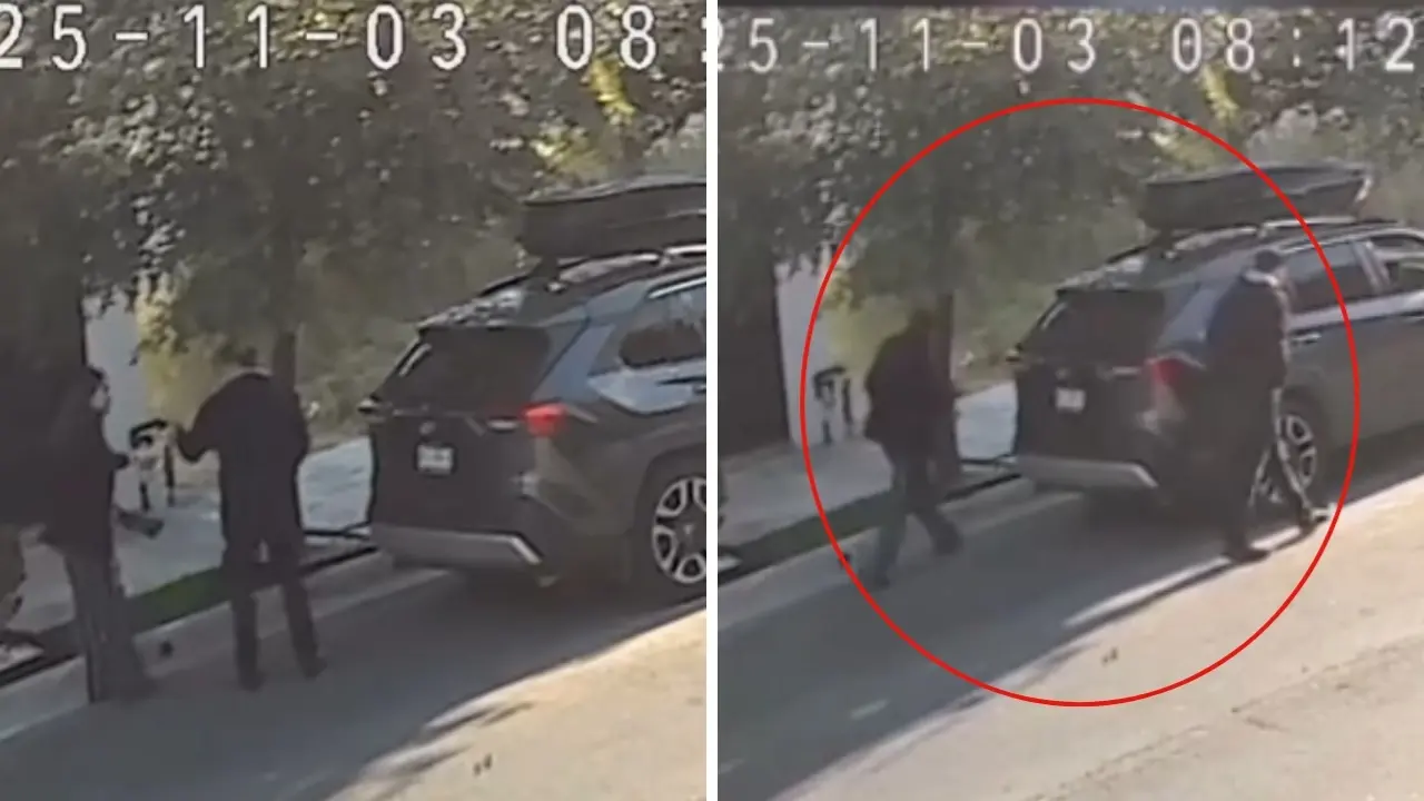 Yaneli Pardo y su agresor captados por cámara de seguridad. Foto: Captura de video