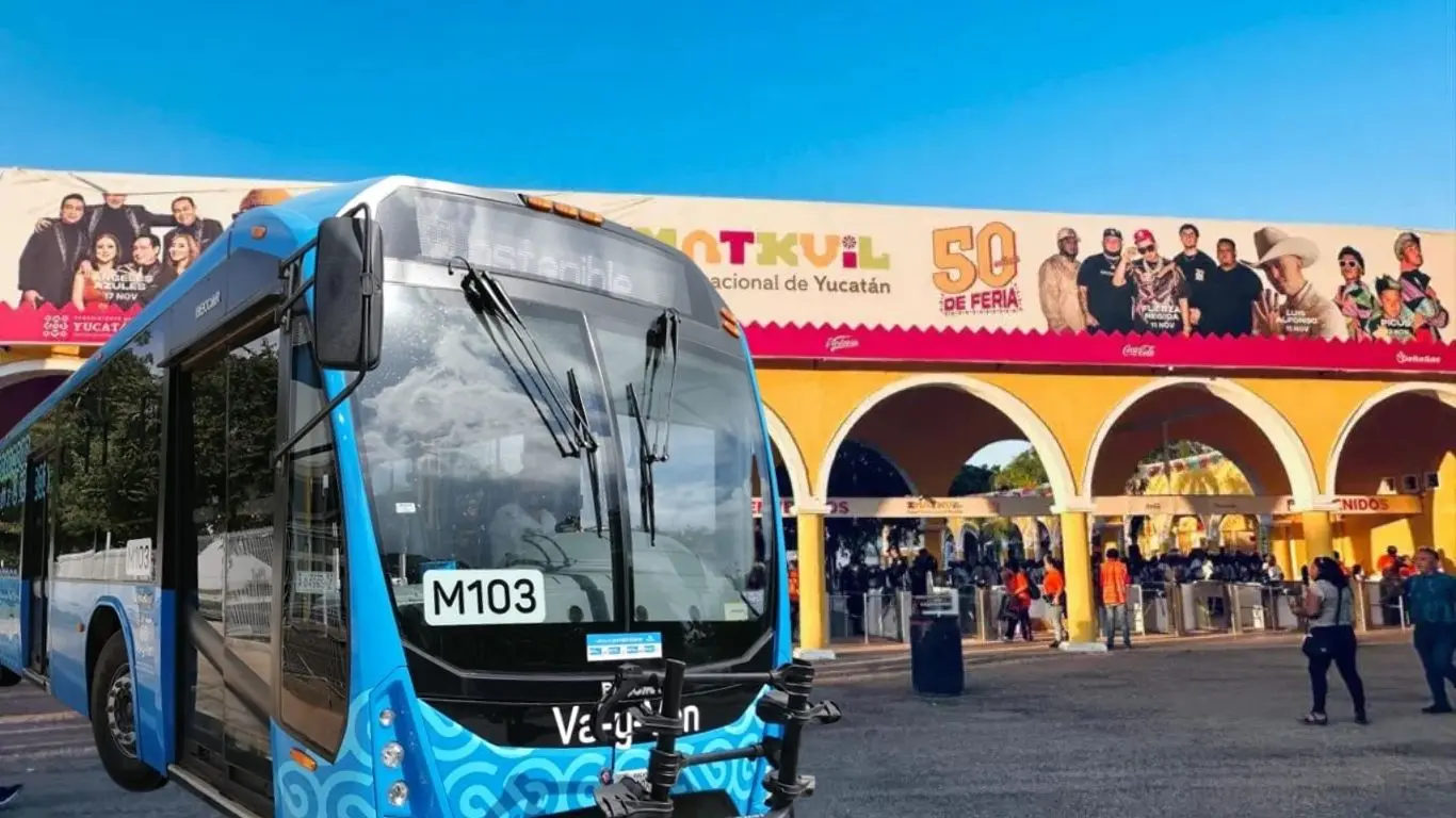 ¿Cuáles son las rutas del Va y Ven para llegar a la Feria Xmatkuil?. Foto: ATY / Canva