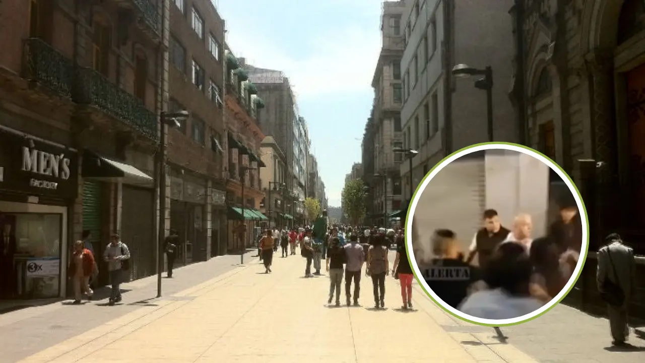 Calle Madero y robo a extranjeros. Foto: Google Maps y C4 Jiménez | Canva