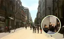 VIDEO | Hombres agreden y roban a pareja de turistas extranjeros en corredor Madero de CDMX VIDEO | Hombres agreden y roban a pareja de turistas extranjeros en corredor Madero de CDMX