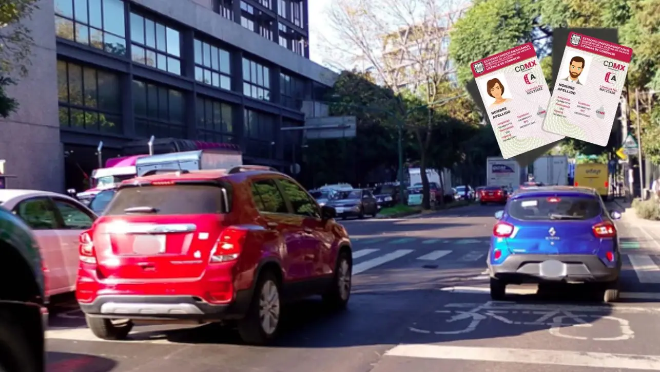 Vehículos en CDMX, licencia de conducir de CDMX. Foto: OVIAL_CDMX | Semovi | Canva