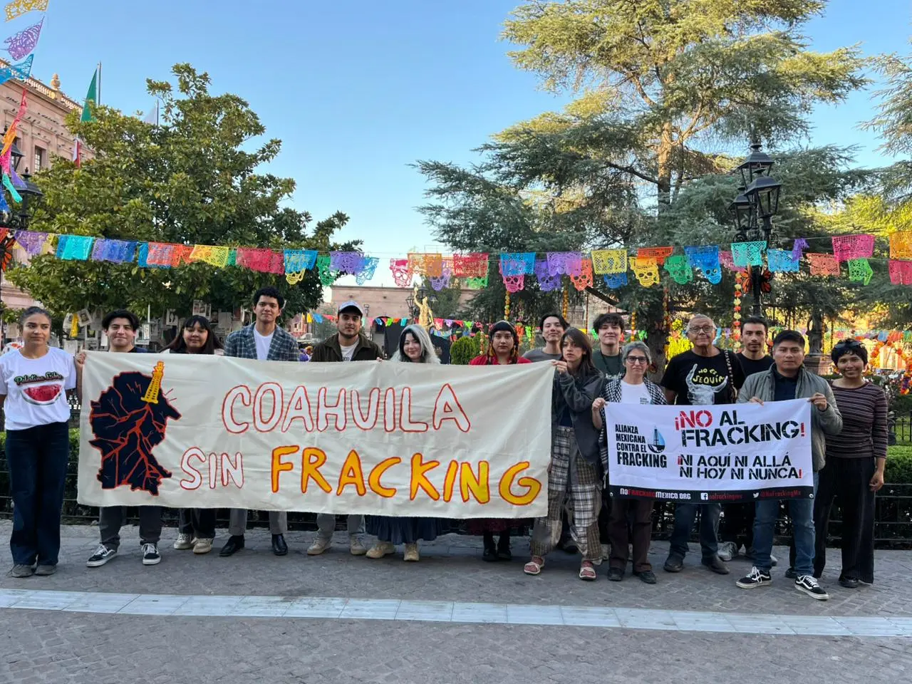 Diversas organizaciones sociales y ambientales del estado se pronunciaron contra la posible implementación del fracking en territorio coahuilense. (Fotografía: Leslie Delgado)