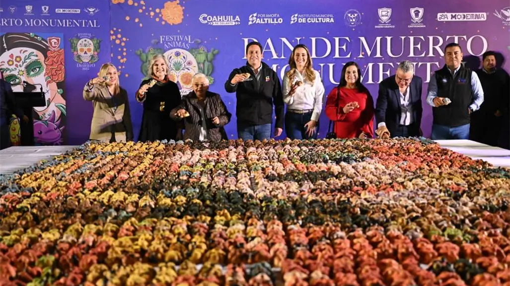Pan de Muerto Monumental en Saltillo: Así se vivió la gran degustación familiar