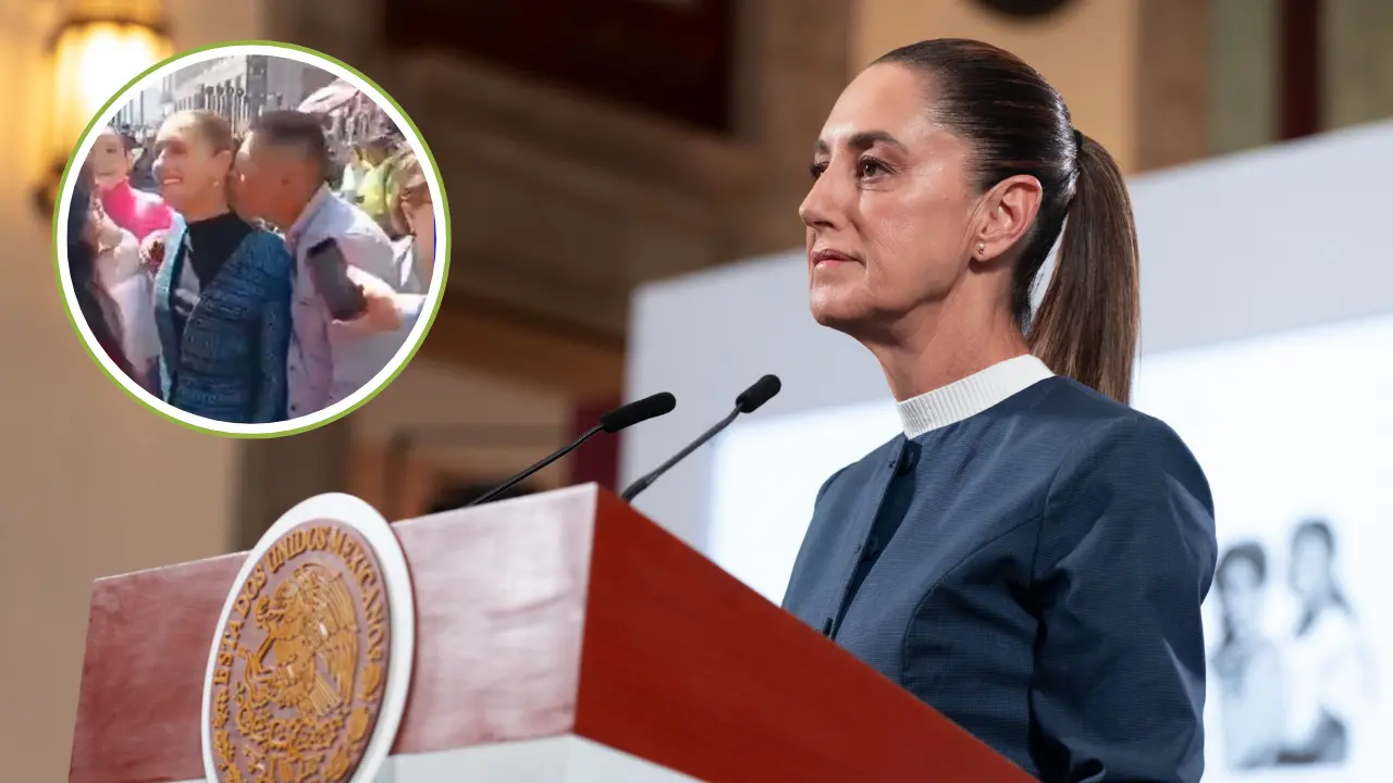 Acoso de la Presidenta Sheinbaum: Gobierno de México y captura de pantalla | Canva