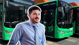 Samuel García anuncia avance del 60% en renovación de camiones en Nuevo León