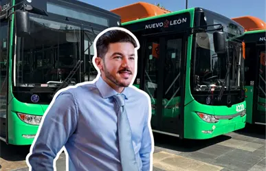 Samuel García anuncia avance del 60% en renovación de camiones en Nuevo León