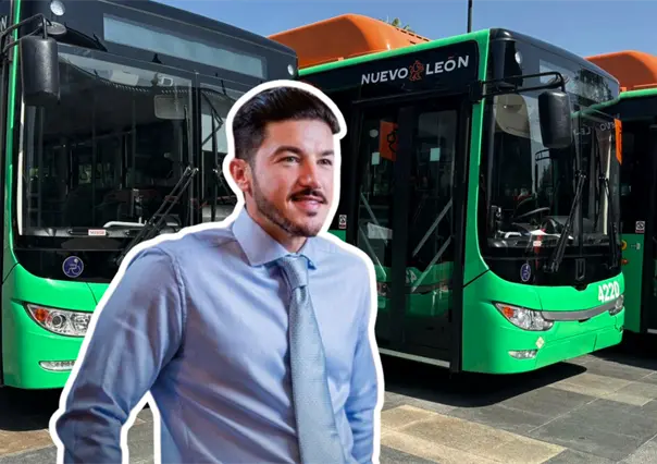 Samuel García anuncia avance del 60% en renovación de camiones en Nuevo León