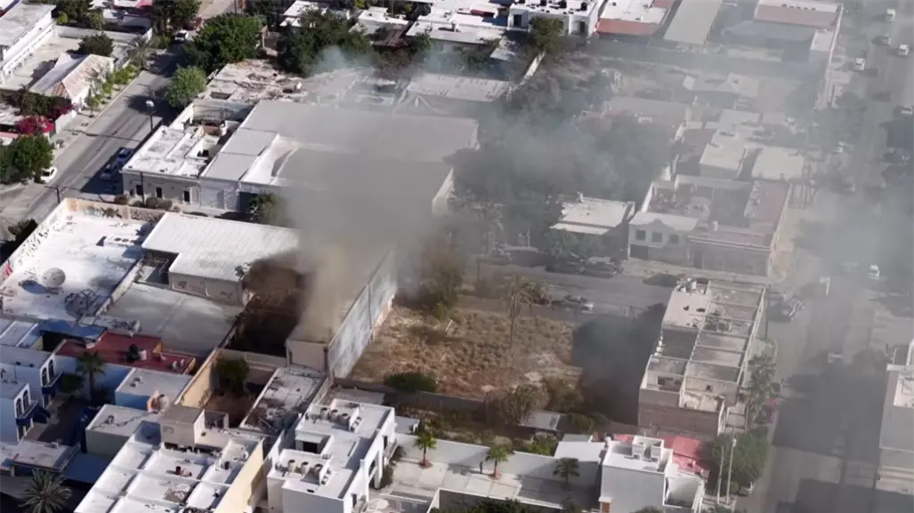 Se registra incendio en exoficina de Casa Cota en el Centro Histórico de La Paz