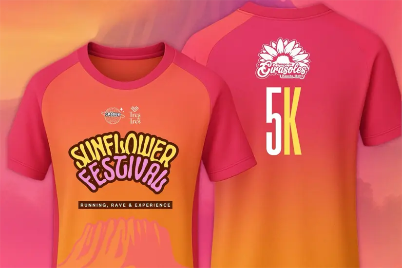 imagen recuadro Playeras conmemorativas de la carrera 5K con motivo del Sunflower Festiva 2025. Foto: Ramón Sánchez