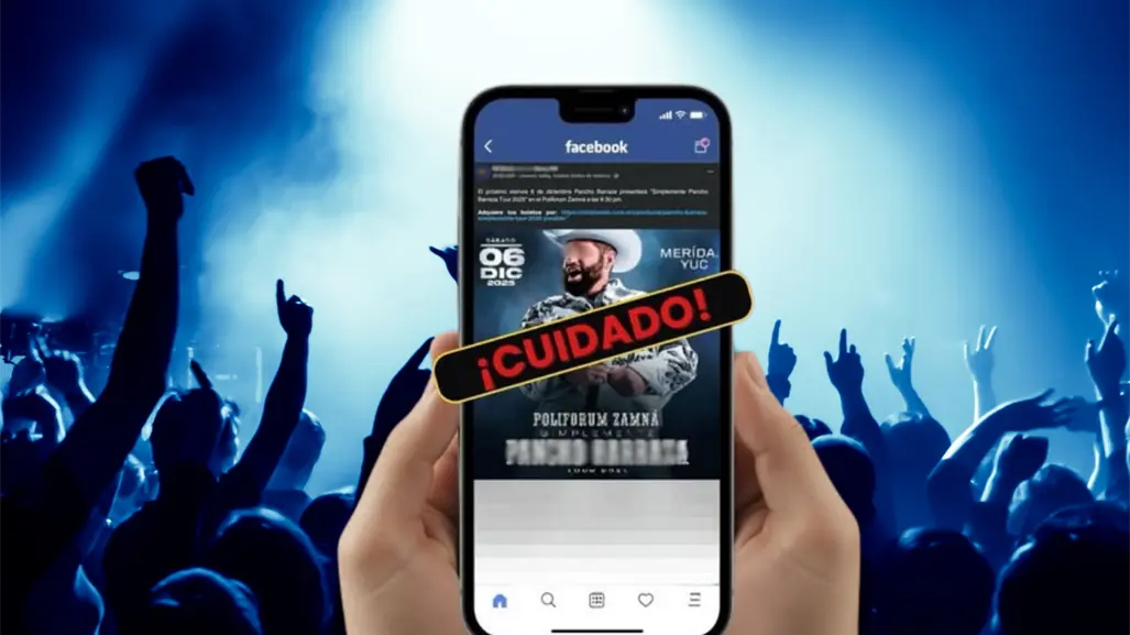 Alertan por fraude en una página que ofrece boletos para un concierto falso de Pancho Barraza en Mérida