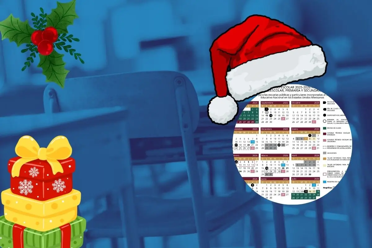 El calendario escolar 2025-2026 en Nuevo León marca el inicio de laas vacaciones de invierno el lunes 22 de diciembre de 2025. Foto: Profelanida / Canva