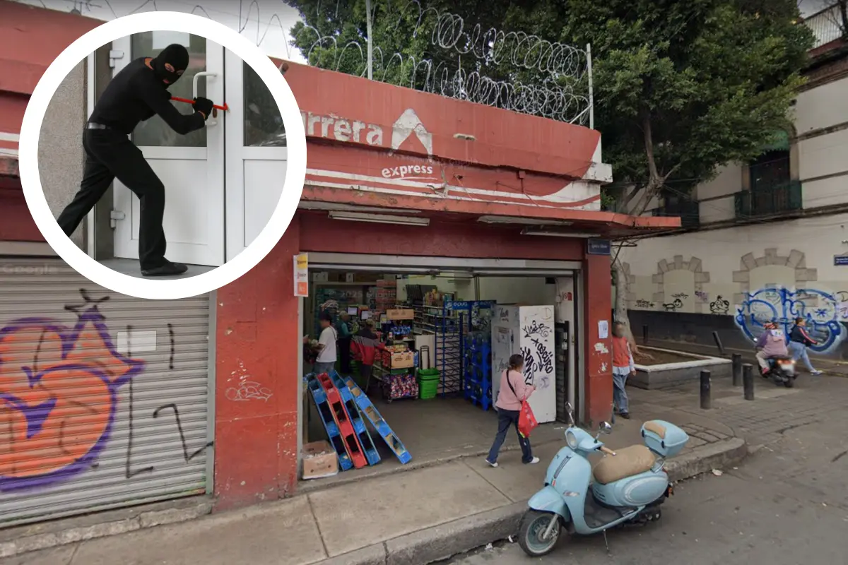 Ladrón le dispara a policía en CDMX. Foto: Canva | Google Maps