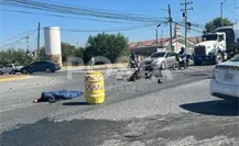 Motociclista pierde la vida tras chocar contra camión en Zuazua, Nuevo León Motociclista pierde la vida tras chocar contra camión en Zuazua, Nuevo León