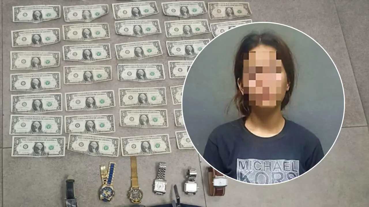 Menor detenida por robo en Apodaca. Foto: Policía de Apodaca