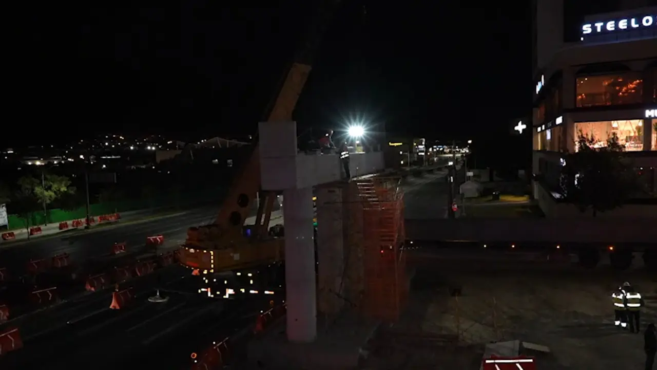 Trabajos en la carretera Nacional. Foto: Gobierno de Monterrey